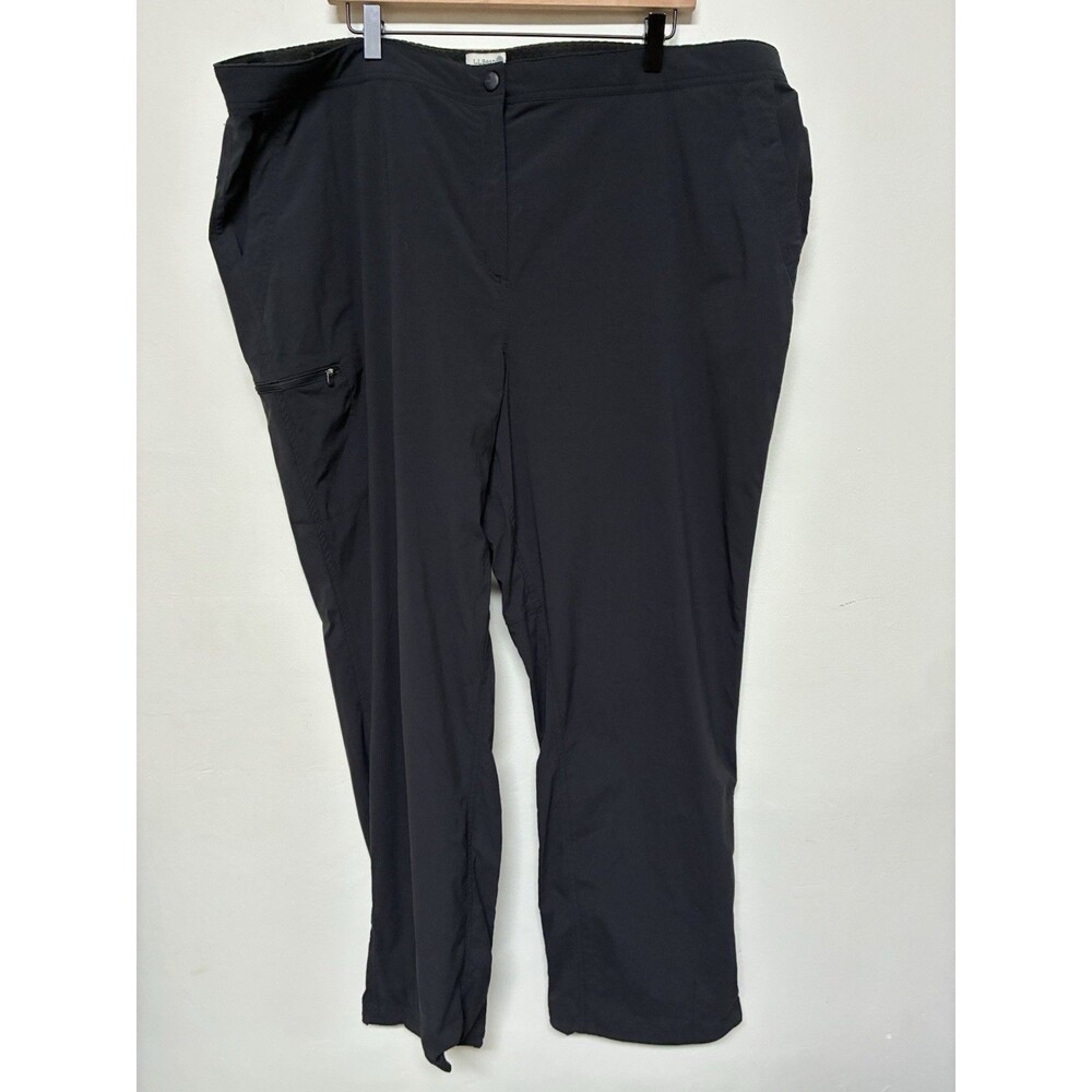 LL Bean Women’s Size 22 Black Outdoor Hiking Nylon Cargo Pants Gorpcore
